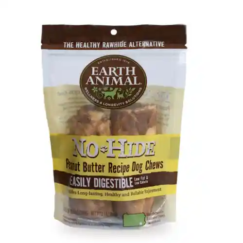 Earth Animal No Hide Peanut Butter Chews Small 2 Pk