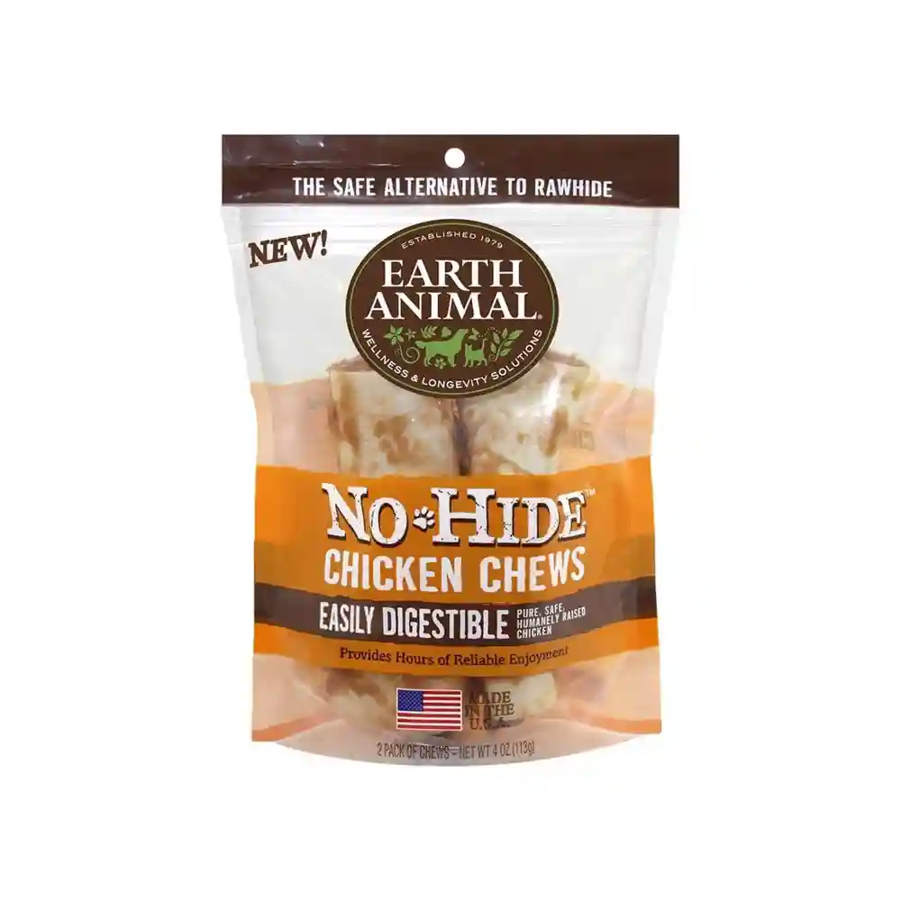 No-hide Easily Digestible Rawhide Alternative Chicken Flavor Dog Chews Small - 10-pack