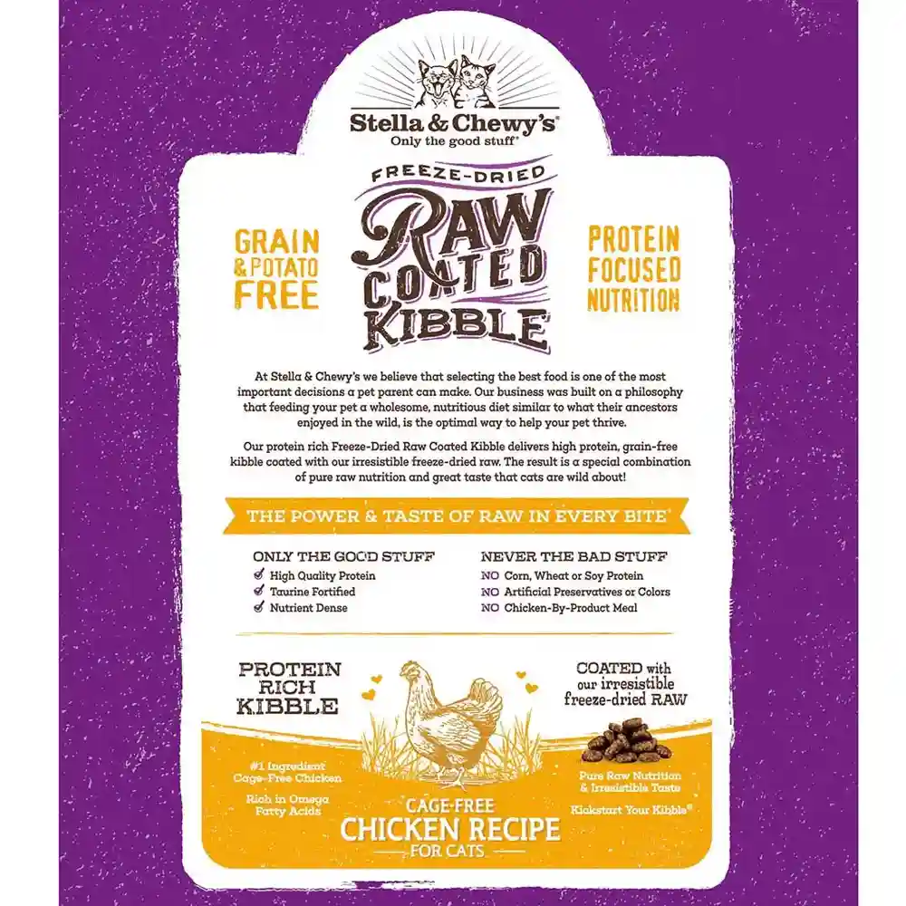 Raw Coated Cage Free Chicken Dry Cat Food 2.5-lb