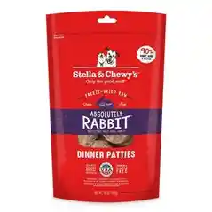 Dinner Patties Absolutely Rabbit Grain Free Freeze Dried Raw Dog Food 14-oz