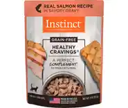Instinct Healthy Cravings Grain Free Tender Salmon Recipe Meal Topper Pouches For Cats 3-oz