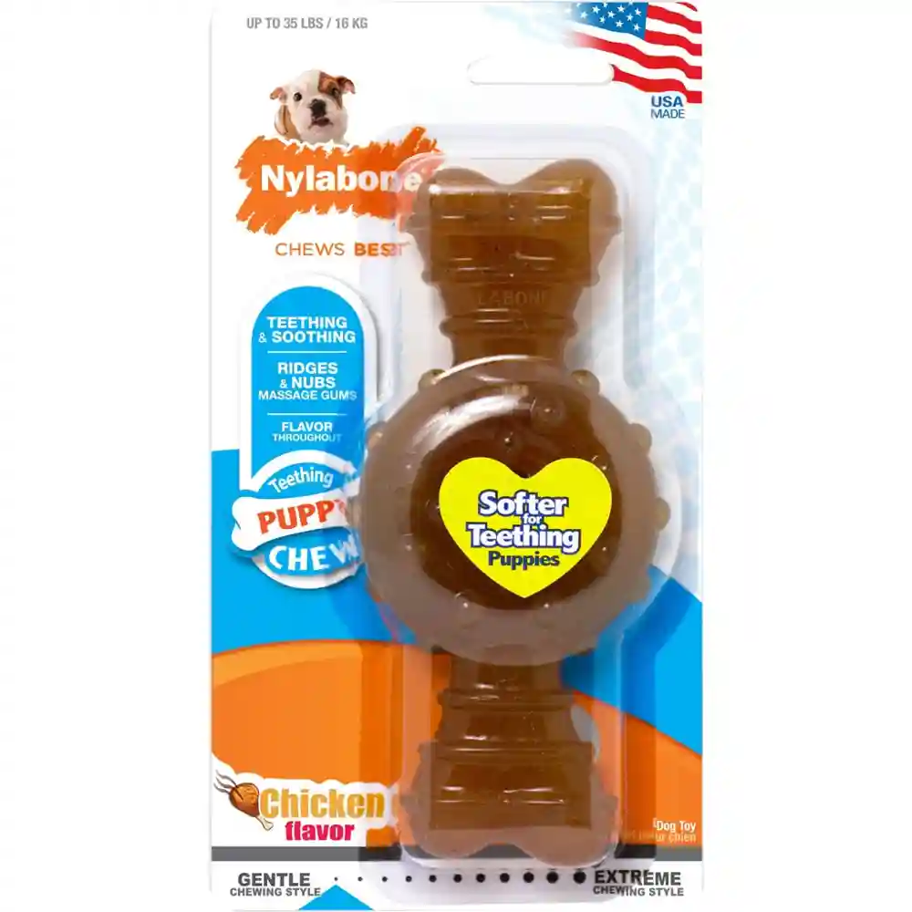 Nylabone Puppy Ring/bone Wolf 4 Ea