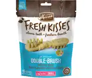 Fresh Kisses Double-brush Mint Breath Strips Grain-free Dental Dog Treats S Dog - 15 Count