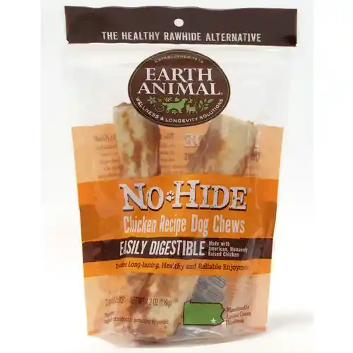 No-hide Easily Digestible Rawhide Alternative Chicken Flavor Dog Chews 7" - 2-pack