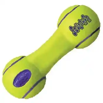 Air Kong Squeaker Dumbbell Small Yellow