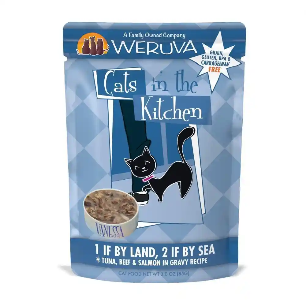 Cats In The Kitchen 1 If By Land 2 If By Sea Pouches Wet Cat Food 3-oz