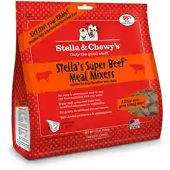 Meal Mixers Freeze Dried Raw Stella's Super Beef Grain Free Dog Food Topper 18-oz