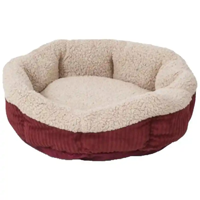 Self Warming Cat Bed Spice/creme 19"