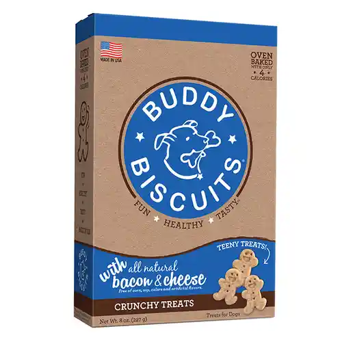 Buddy Biscuits Oven Baked Teeny Treats Bacon & Cheese Dog Treats 8-oz