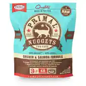 Raw Frozen Feline Chicken & Salmon Formula Nuggets Cat Food 3-lb