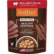 Instinct Healthy Cravings Grain-free Tender Beef Recipe Meal Topper Pouches For Dogs 3-oz