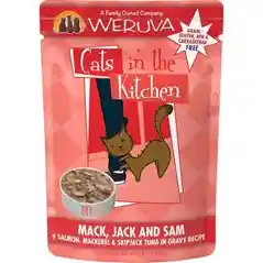 Cats In The Kitchen Mack Jack & Sam Cat Pouches Wet Cat Food 3-oz