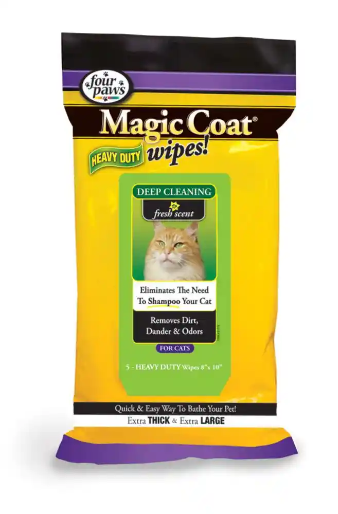 Magic Coat Deep Cleaning Wipes For Cats 5 Count