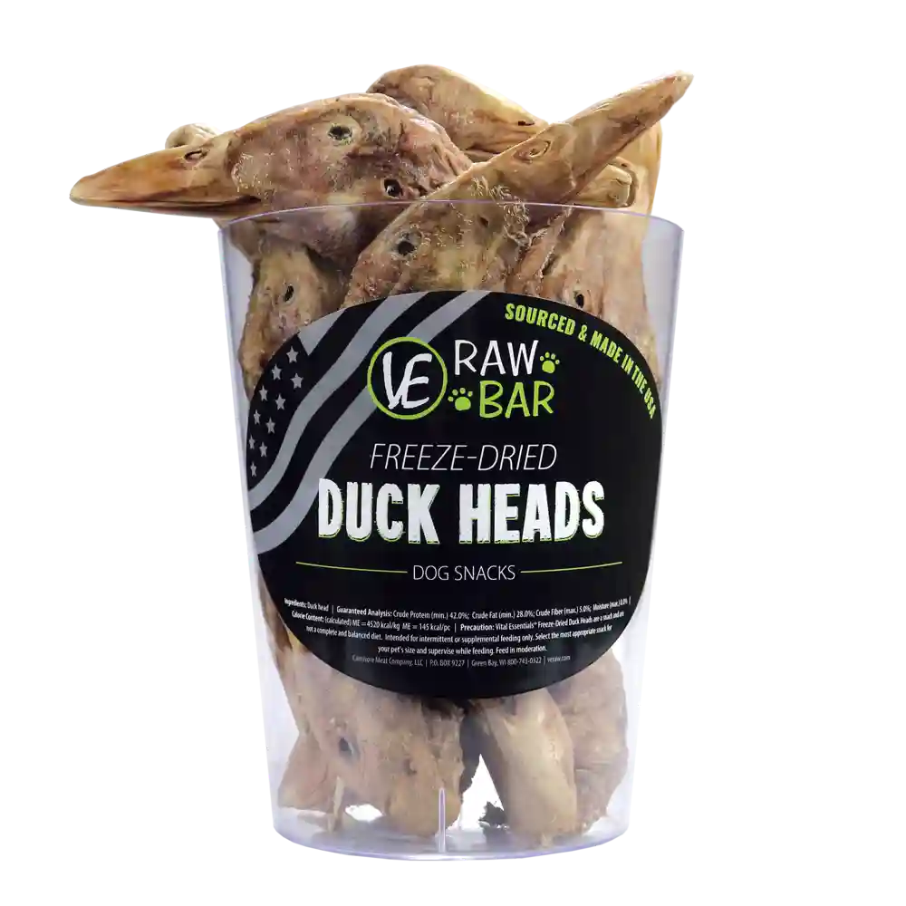 Raw Bar Freeze-dried Duck Head Treat For Dogs 1 Duck Head