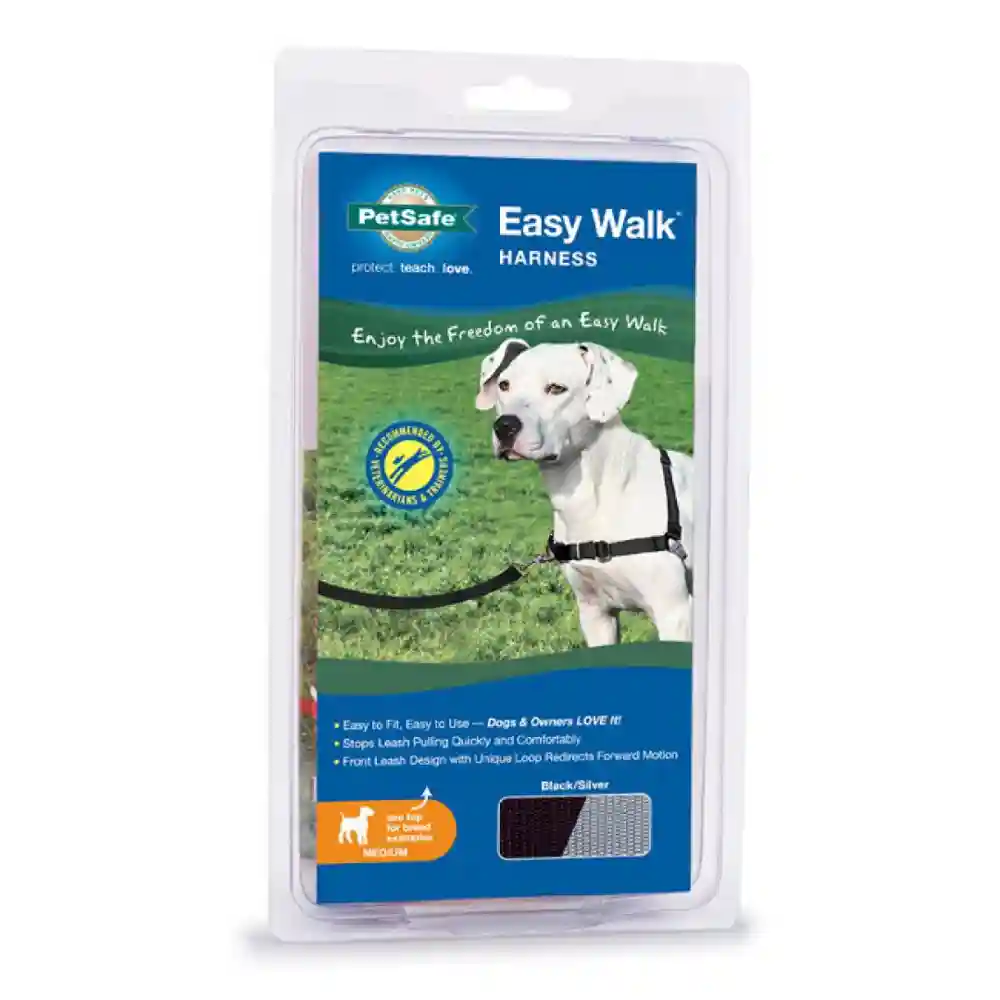 Easy Walk Harness, No Pull Dog Harness Medium Black