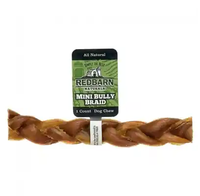 Redbarn Dog Chew Mini Bully Barbell 75 Redbarn Mini Braided Bully 75/cs