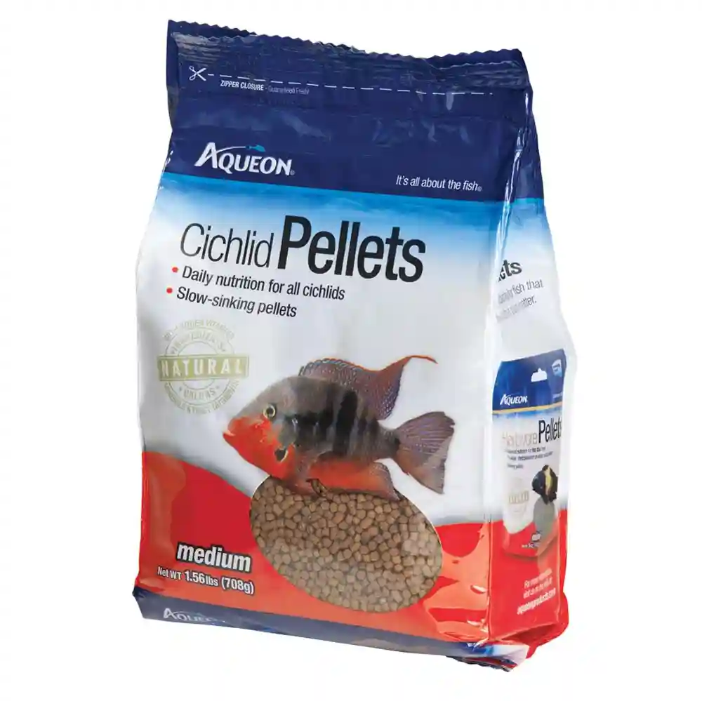 Aqueon Cichlid Med Pellets 25oz Pouch
