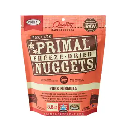 Freeze-dried Nuggets Grain Free Pork Formula Complete Diet Cat Food 5.5-oz
