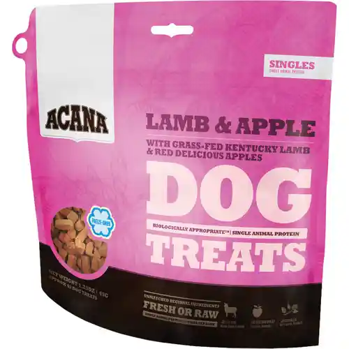 Singles Limited Ingredient Freeze-dried Dog Treats, Lamb & Apple, Biologically Appropriate & Grain F