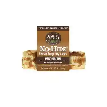 No-hide Easily Digestible Rawhide Alternative Venison Flavor Dog Chews 4" - 2-pack