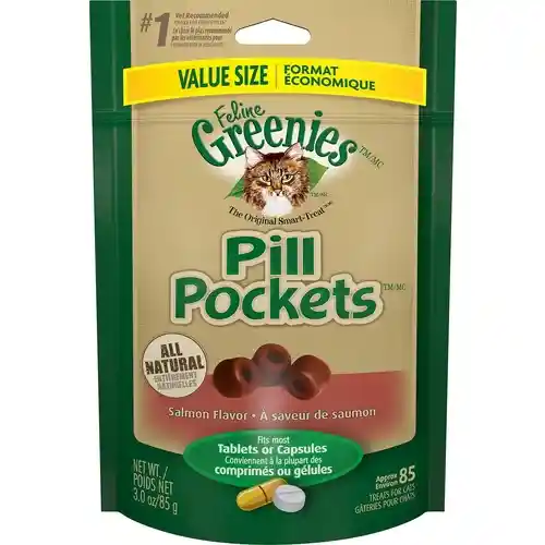 3 Oz. Greenies Pill Pockets Feline Salmon