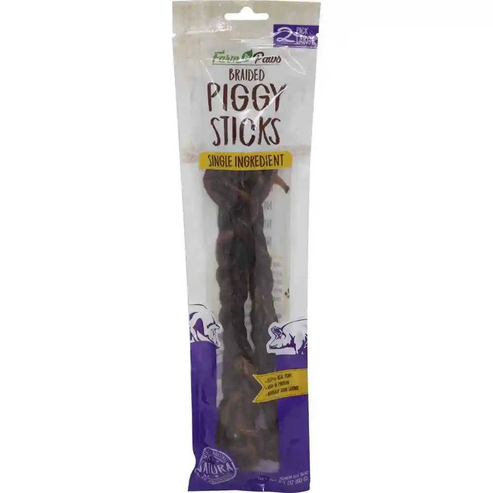 Farm To Paws Braided Piggy Sticks