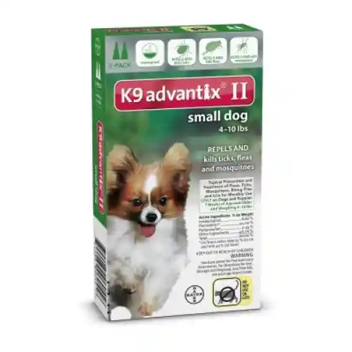 K9 Advantix II Dog Small Green 4-10 Lbs 2pk