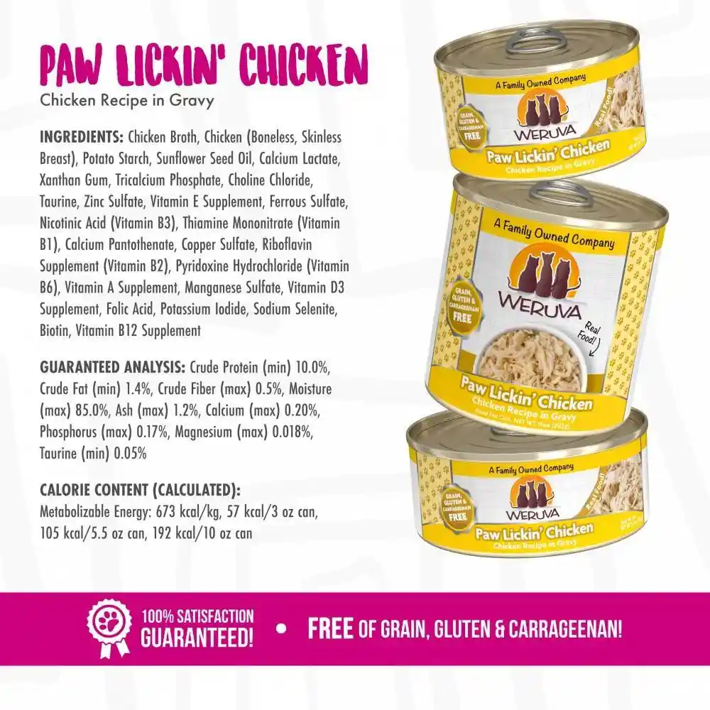 Grain Free Paw Lickin' Chicken Canned Cat Food 5.5-oz