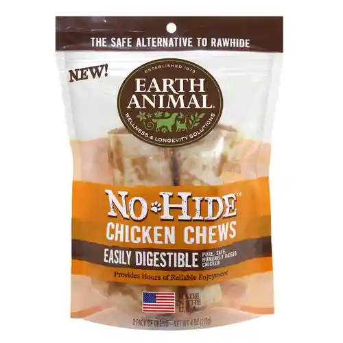 No-hide Easily Digestible Rawhide Alternative Chicken Flavor Dog Chews 7" - 2-pack