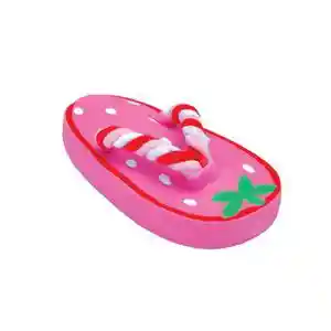 Latex & Rope Toy, Strawberry Flip Flop, 5"