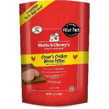 Dinner Patties Chewy's Chicken Frozen Raw Dog Food 12-lb