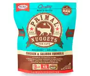 Raw Frozen Feline Chicken & Salmon Formula Nuggets Cat Food 3-lb