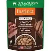 Instinct Healthy Cravings Grain Free Real Lamb Recipe Meal Topper Pouches For Dogs 3-oz