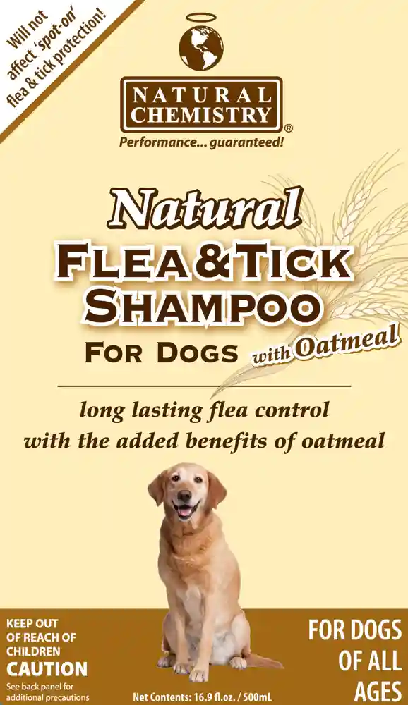 Natural Chem Flea & Tick Oatmeal Dog Shampoo 16 Oz