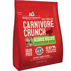 Carnivore Crunch Grain Free Duck Recipe Freeze Dried Raw Dog Treats 3.25-oz