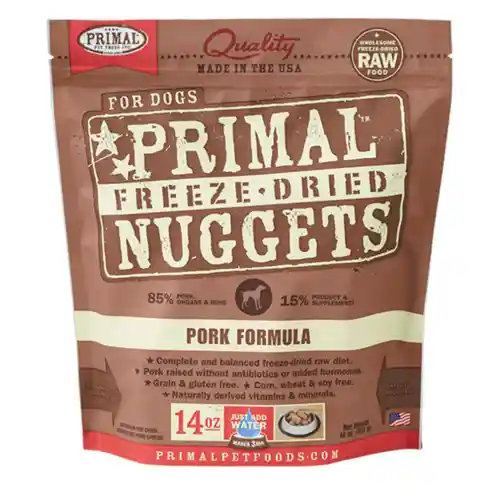 Freeze-dried Nuggets Grain Free Pork Formula Complete Diet Dog Food 14-oz