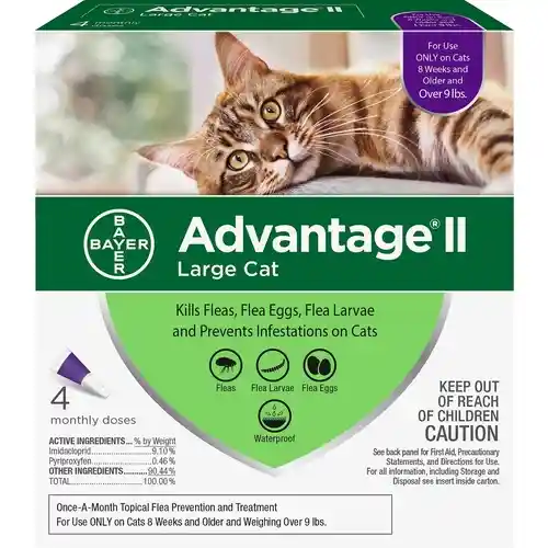 Advantage Ii Cat Purple Over 9 Lbs 4 Pk