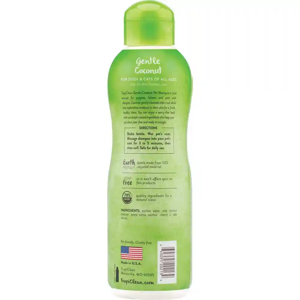 Shampoo Gentle Coconut Hypo-allergenic Formula For Puppy & Kitten 20-oz