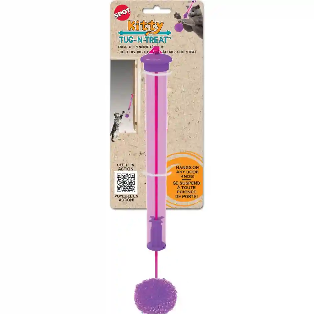 Kitty Tug N Treat W/nip Purple 24"
