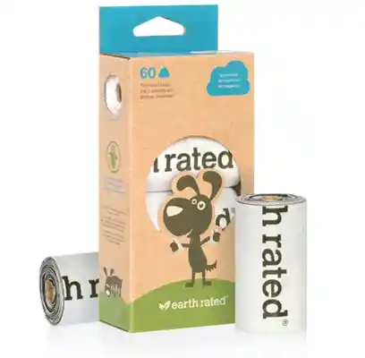 Unscented Compostable Vegetable-based Dog Waste Bags, 4 Refill Rolls 60-count Poop Bags Compostable