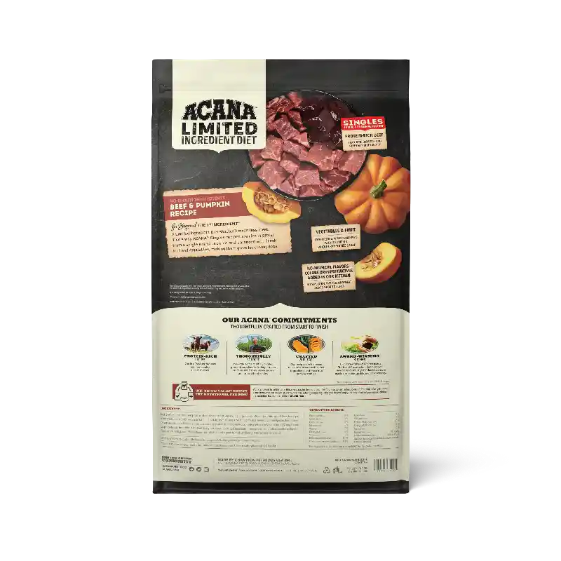 Acana Beef & Pumpkin Recipe Dry Dog Food 25 Lbs