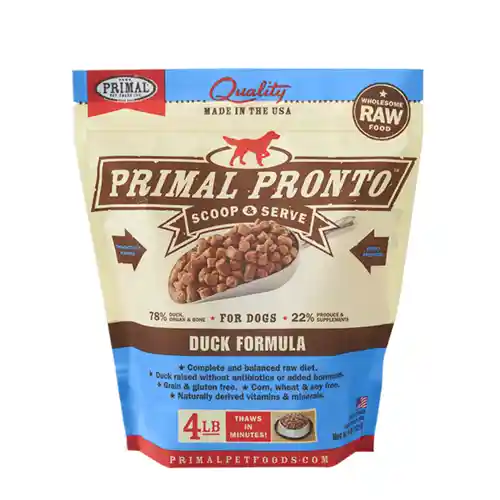 Pronto Raw Duck Frozen Dog Food 4-lb