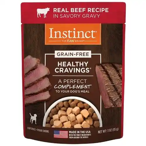 Instinct Healthy Cravings Grain-free Tender Beef Recipe Meal Topper Pouches For Dogs 3-oz