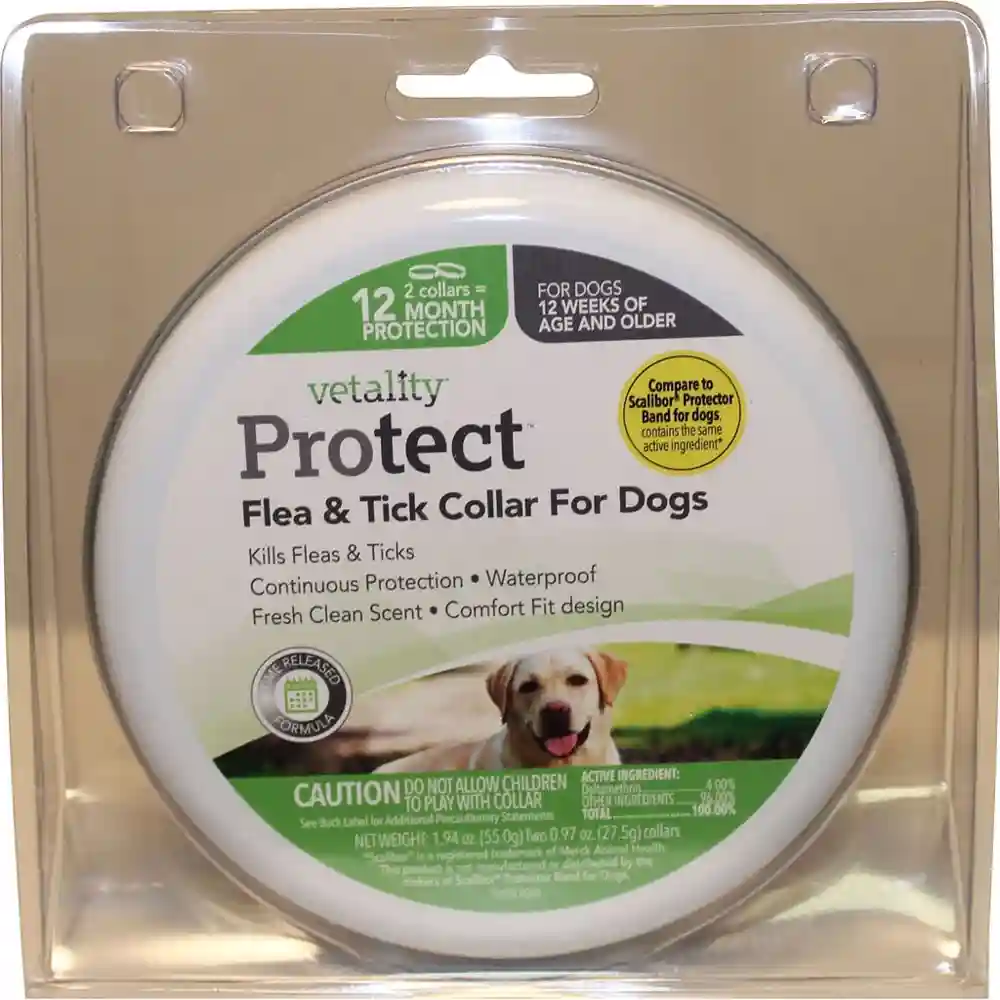 Vetality Protect Flea & Tick Dog Collar 12 Month