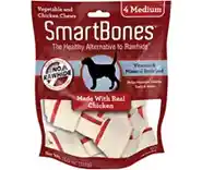 Chicken Medium Chew Bones Dog Treats 4-pack