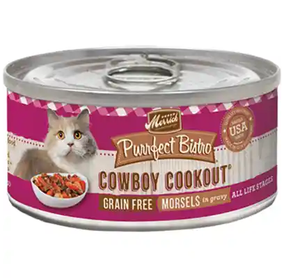 Purrfect Bistro Grain-free Cowboy Cookout Morsels In Gravy Canned Cat Food 3-oz