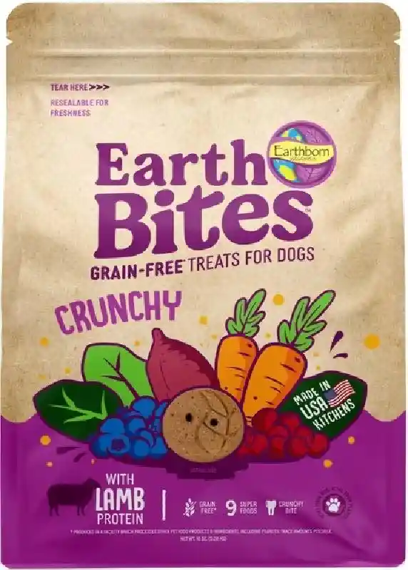 Earthborn Holistic Earthbars Lamb & Pumpkin Grain-free Crunchy Dog Treats 10-oz