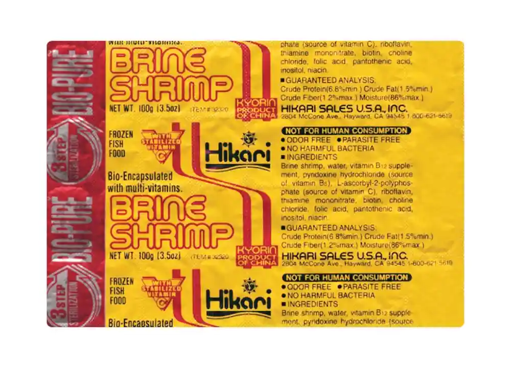 Frozen Brine Shrimp Cube 3.5 Oz