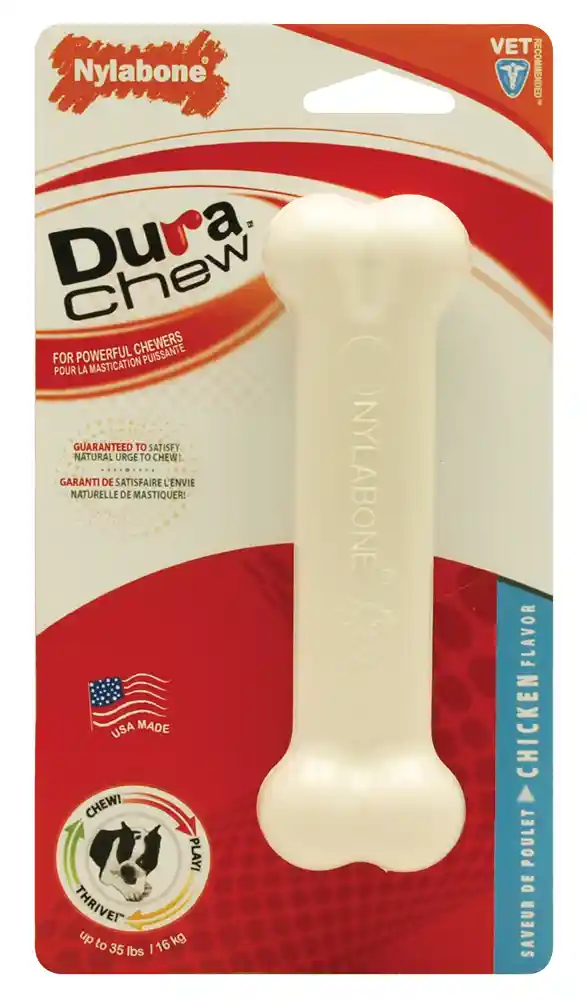 Durachew Chicken Flavor Bone Dog Toy Wolf
