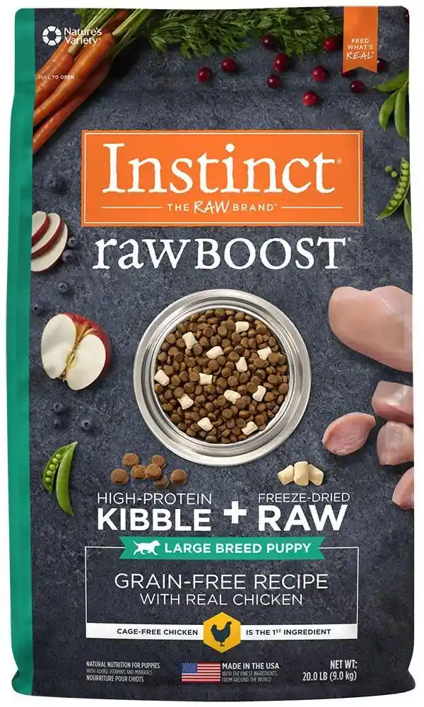 Instinct Raw Boost Puppy Grain Free Recipe With Real Chicken Natural Dry Dog Food 4-lb